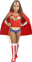 FUNIDELIA Klassiek Wonder Woman-kostuum - 7-9 jaar (134-146 cm)