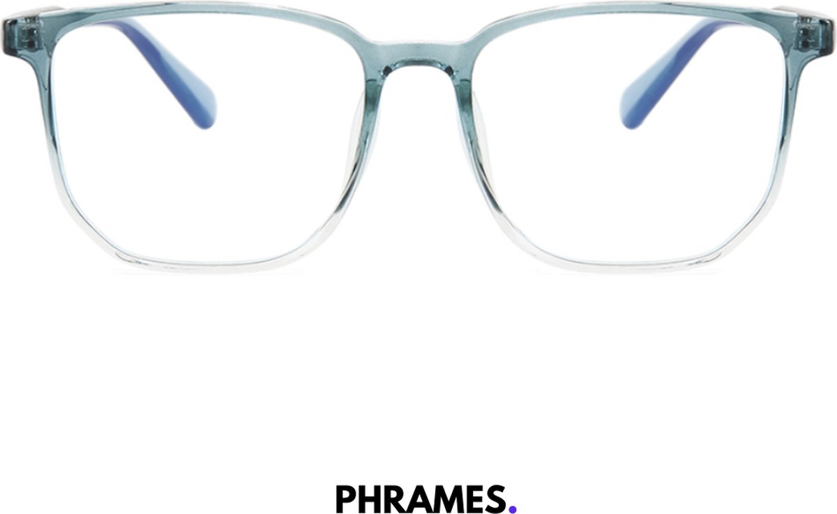 PHRAMES® - Parker Icy Blue – Beeldschermbril – Computerbril - Blauw Licht Filter Bril - Blauw Licht Bril – Gamebril – Unisex - UV400 - Voorkomt Hoofdpijn en Vermoeidheid