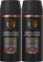 Axe Dark Temptation Deodorant Bodyspray - 2 x 150 ml - Voordeelverpakking