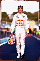 Max Verstappen Art Work -Metalen poster/bordje 20/30 cm - Formule 1 - F1 - F1 2021 - Formula 1 - RedBull - RedBull Racing - Red Bull F1 - Verstappen