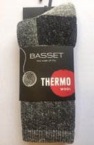 THERMO sokken met 40% wol - grijs - badstof binnenkant - maat 47 - 50