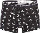 Calvin Klein CK ONE Cotton trunk (1-pack) - heren boxer normale lengte - zwart met logo print -  Maat: M