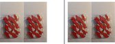 4 x 6 stuks miniknijper wasknijper oranje  met vosafbeelding voor verjaardag geboorte foto decoratie kaartjes vosjes op wasknijper kerstversiering kerstboom
