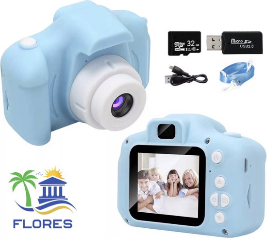 Caméra pour enfants numérique HD 1080P Flores | Comprend une carte Micro SD  de 32 Go |... | bol