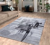 Flycarpets Lima Vloerkleed - 80x150 cm - Grijs - Polypropyleen - Voor binnen - Rechthoek - Modern - Woonkamer