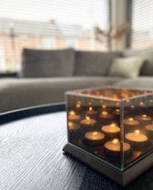 OMID HOME® - Waxinelichthouder - spiegelglas met infinity effect