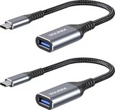 Sounix USB C kabel - USB 3.0 naar USB C - 3A60W - 10Gbps - 2 Meter - USB C naar USB A - USB 3.0 - Snellader - Oplader - Oplaadkabel - Geschikt voor Samsung en Meer - Gevlochten Nyl