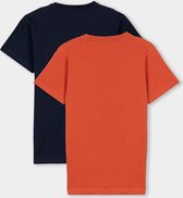 Tiffosi-jongens-2-delige-set-t-shirt-Tomie-kleur: blauw, oranje-maat 140