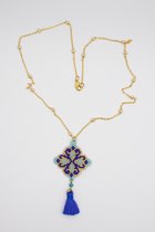 Aquatolia blue yellow necklace