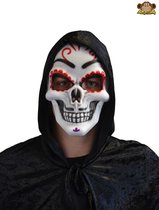 Partychimp Gezichtsmasker Dod Skull Halloween - Pvc - Zwart/Wit