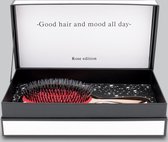 Hairandpro Bristle & Nylon Brush Rosé Edition-Luxe Haarborstel-AntiKlit- Nylon & Zwijnenhaar- Zachte Haren-Glanzend Haar