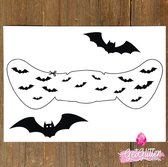 GetGlitterBaby - Embellissement de Décoration' Halloween / Tatouages collants de carnaval / Tatouage temporaire / Faux tatouage - Batman / Chauves-souris