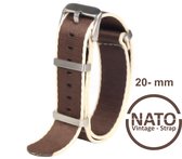 20mm Nato Strap BRUIN KHAKI - Vintage James Bond - Nato Strap collectie - Mannen - Horlogebanden - 20 mm bandbreedte