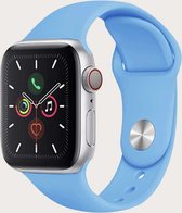 Siliconen Apple Watch Bandje - Aqua Blauw - 38/40/41 mm - Series 1 2 3 4 5 6 SE 7 - Geschikt voor Apple Watch