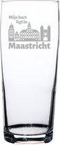 Gegraveerde bierfluitje 19cl Maastricht