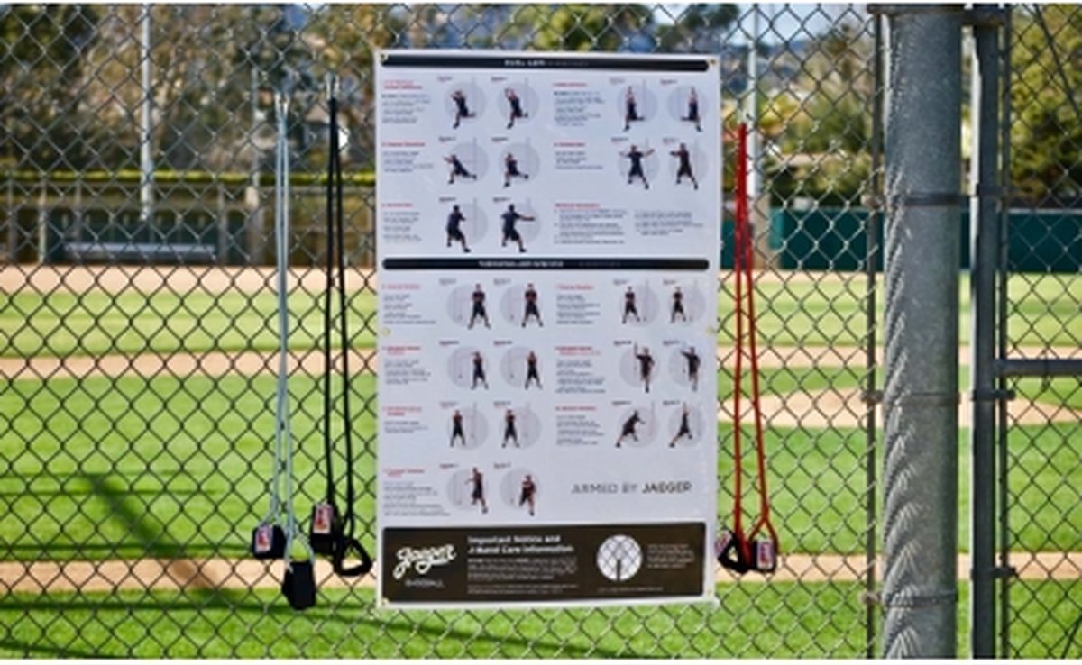 Jaeger Sports - MLB - Honkbal - J-Bands - Banner Met Oefeningen - Exercise Banner - Wit - One Size