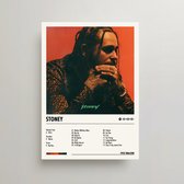 Post Malone Poster - Stoney Album Cover Poster - Post Malone LP - A3 - Post Malone Merch - Muziek