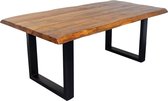 Eettafel Mango - Massief 5 cm - Boomstam 220x100 - U Poten