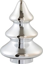Kerstboom | glas | zilver | 18x18x (h)27 cm