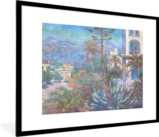 Cadre photo avec affiche - Villas à Bordighera - Peinture de Claude Monet - 80x60 cm - Cadre pour affiche