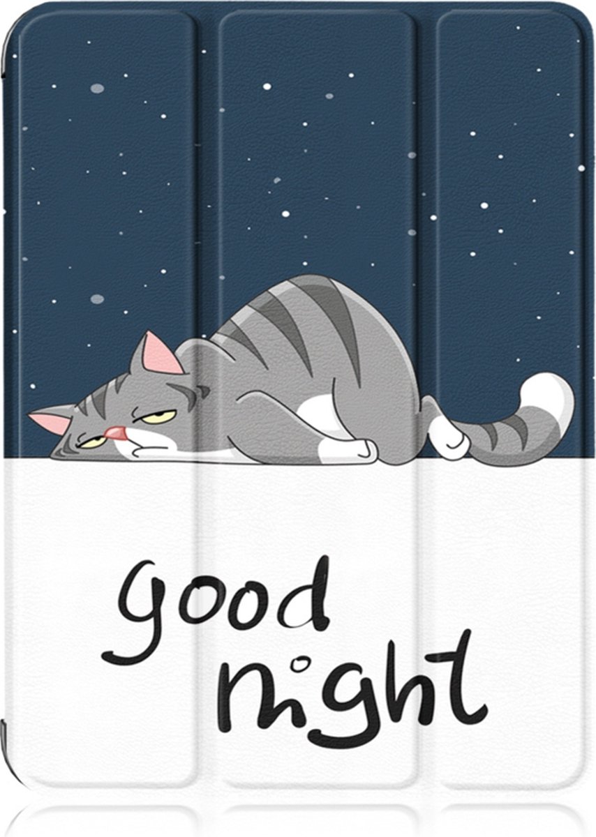Bescherm-Cover Hoes Map voor iPad Mini 6 - Good Night Cat