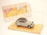 Citroën 2CV 1950 (Grijs) (8 cm) 1/43 Norev - Inclusief Showcase (Modelauto - Schaalmodel - Miniatuurauto)