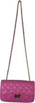 Leren tas Sophia Roze met gouden hardware