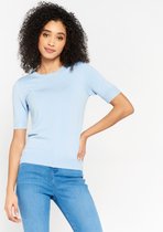 LOLALIZA Top met lurex - Blauw - Maat XL