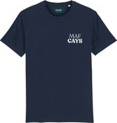 MAFCAYS BORSTPRINT DONKERBLAUW T-SHIRT