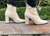 Beige boots met hak