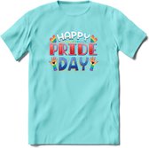 Pride Day | Pride T-Shirt | Grappig LHBTIQ+ / LGBTQ / Gay / Homo / Lesbi Cadeau Shirt | Dames - Heren - Unisex | Tshirt Kleding Kado | - Licht Blauw - L