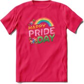 Pride Day | Pride T-Shirt | Grappig LHBTIQ+ / LGBTQ / Gay / Homo / Lesbi Cadeau Shirt | Dames - Heren - Unisex | Tshirt Kleding Kado | - Roze - S