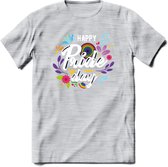 Pride Day | Pride T-Shirt | Grappig LHBTIQ+ / LGBTQ / Gay / Homo / Lesbi Cadeau Shirt | Dames - Heren - Unisex | Tshirt Kleding Kado | - Licht Grijs - Gemaleerd - L