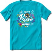 Pride Day | Pride T-Shirt | Grappig LHBTIQ+ / LGBTQ / Gay / Homo / Lesbi Cadeau Shirt | Dames - Heren - Unisex | Tshirt Kleding Kado | - Blauw - M