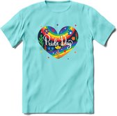 Pride Day | Pride T-Shirt | Grappig LHBTIQ+ / LGBTQ / Gay / Homo / Lesbi Cadeau Shirt | Dames - Heren - Unisex | Tshirt Kleding Kado | - Licht Blauw - XXL