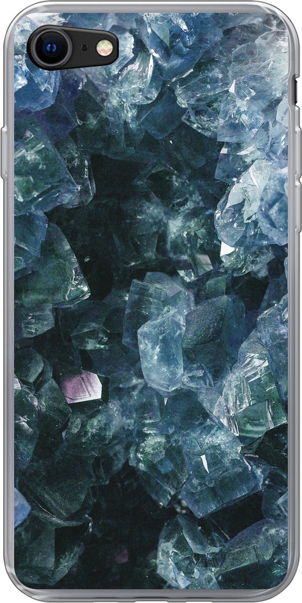 Telefoonhoesje Geschikt voor iPhone 8 hoesje - Edelstenen en mineralen - Kristal - Natuursteen - Siliconen Telefoonhoesje