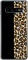 Geschikt voor Samsung Galaxy S10 hoesje - Panterprint - Design - Dieren - Siliconen Telefoonhoesje