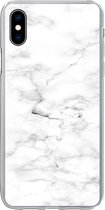 Coque iPhone Xs Max - Imprimé marbré - Wit - Grijs - Siliconen Phone Case -