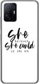 Coque Xiaomi 11 Lite 5G NE - Citations - Elle croyait pouvoir alors elle l'a fait - Proverbes - Coque en Siliconen pour téléphone
