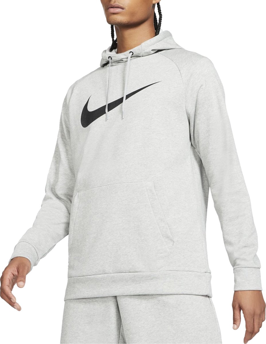 Nike Dri-FIT Pullover Training Hoodie Men Sporttrui Grijs