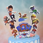 Paw Patrol Taart Decoratie 9 Delig - Taart Versiering - Paw Patrol Taarttopper - Topper - Paw Patrol Versiering