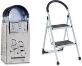Escalera Vouwladder - Keukentrap met 2 treden - Ladder met 2 treden - Huishoudtrap - Huishoudartikelen - Metalen Trap - Klustrap