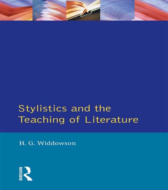 Stylistics and the Teaching of Literature - cover