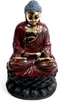 Antieke Boeddha Beeld - Zittend - Woondecoratie - 9x10.5x18cm