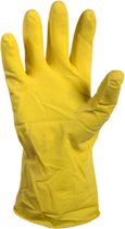 Rubber huishoudhandschoen geel (maat L)
