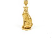 Housevitamin - Luipaard kandelaar - Goud - 10x25x9cm - Luxewoondecoratie.nl