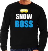 Apres ski sweater Snow Boss / sneeuw baas zwart  heren - Wintersport trui - Foute apres ski outfit/ kleding/ verkleedkleding 2XL