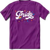 Pride T-Shirt | Grappig LHBTIQ+ / LGBTQ / Gay / Homo / Lesbi Cadeau Shirt | Dames - Heren - Unisex | Tshirt Kleding Kado | - Paars - M