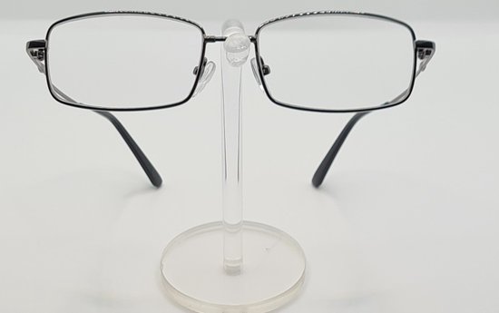 Titanium leesbril +1,5 ultralichte hypoallergene titanium grijze bril /  Klassieke... | bol.com