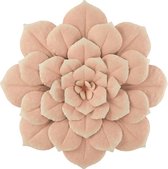 Wanddeco | metaal | roze | 43x43x (h)6 cm
